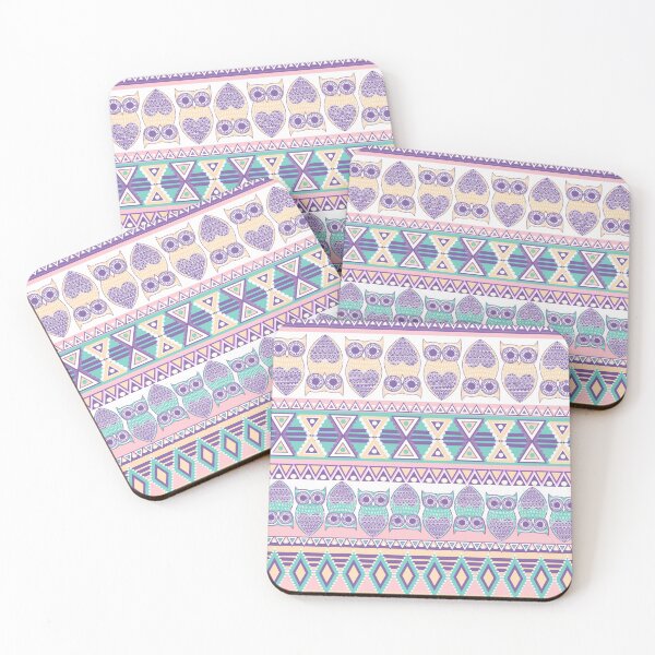 Item preview, Geometric pattern with owls. designed and sold by MobertsonArt.