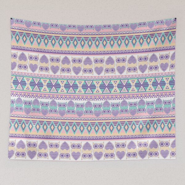 Item preview, Geometric pattern with owls. designed and sold by MobertsonArt.