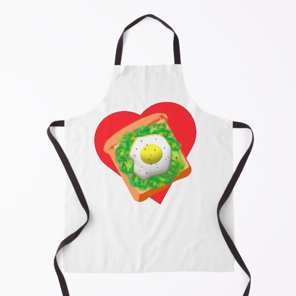 Item preview, Avocado Lovers Avocado Toast with Egg on Red Heart (White Background) designed and sold by ArtByLM.