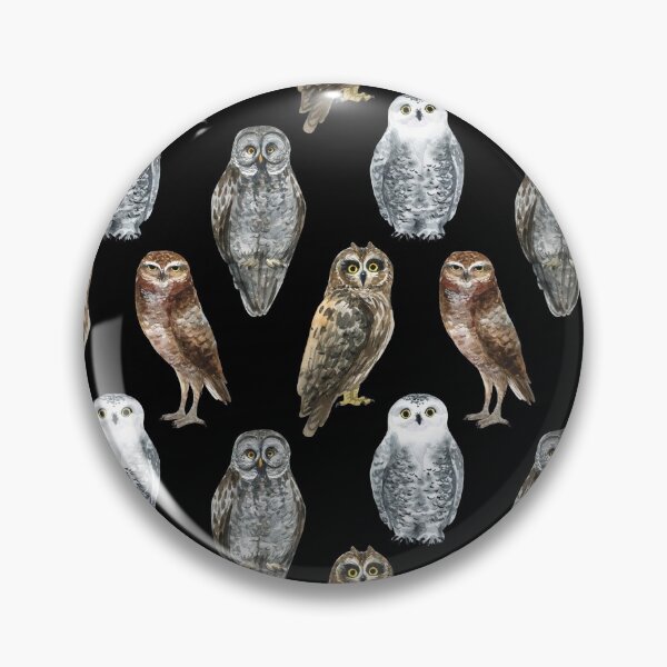 Item preview, Hand Drawn Owl Bird Watercolor designed and sold by MobertsonArt.