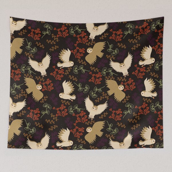 Item preview, Flying Barn Owls designed and sold by MobertsonArt.