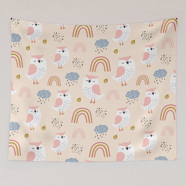 Item preview, Cute owl and rainbow designed and sold by MobertsonArt.