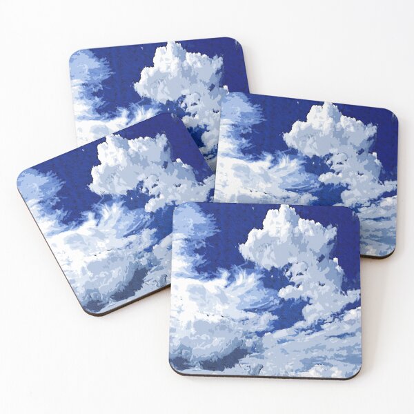 Item preview, White clouds in the blue sky color art  designed and sold by artdragongift 15.