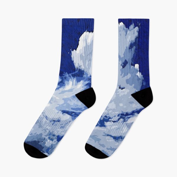 Item preview, White clouds in the blue sky color art  designed and sold by artdragongift 15.