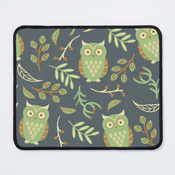 Item preview, Cute owls and green leaves designed and sold by MobertsonArt.