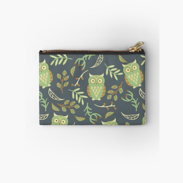 Item preview, Cute owls and green leaves designed and sold by MobertsonArt.
