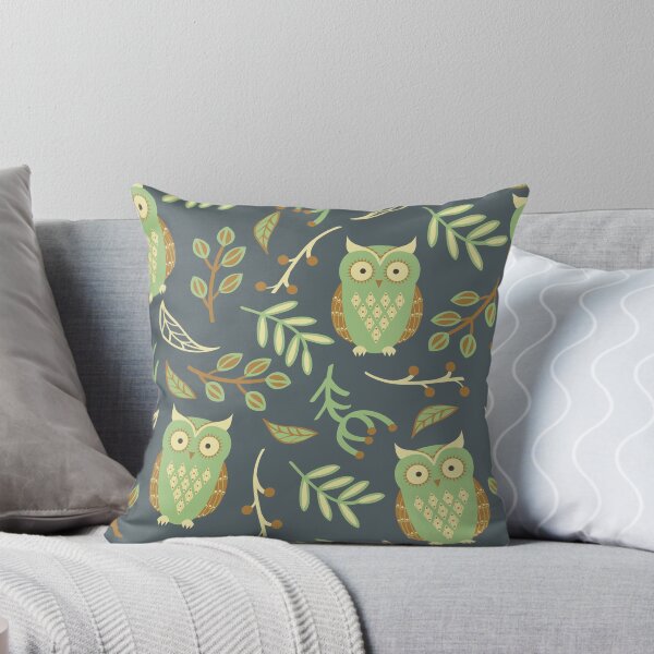 Item preview, Cute owls and green leaves designed and sold by MobertsonArt.