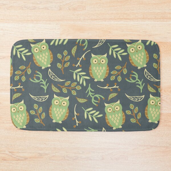 Item preview, Cute owls and green leaves designed and sold by MobertsonArt.