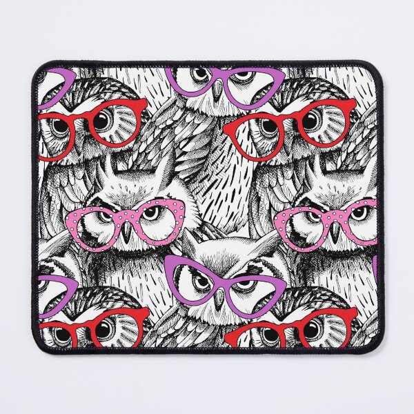 Item preview, Black and white glassed owls designed and sold by MobertsonArt.