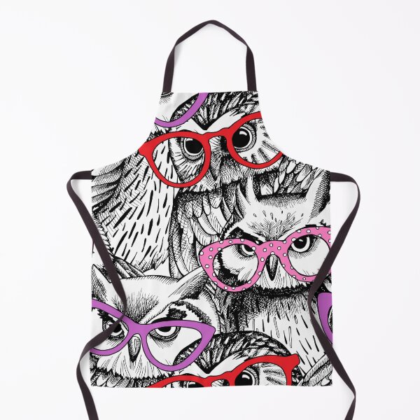 Item preview, Black and white glassed owls designed and sold by MobertsonArt.