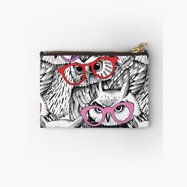 Item preview, Black and white glassed owls designed and sold by MobertsonArt.