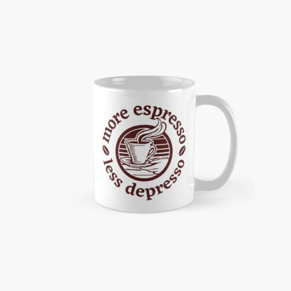 More Espresso Less Depresso Depression Coffee Funny Humor Ceramic Coffee  Mug, Novelty Gift Mugs for …See more More Espresso Less Depresso Depression