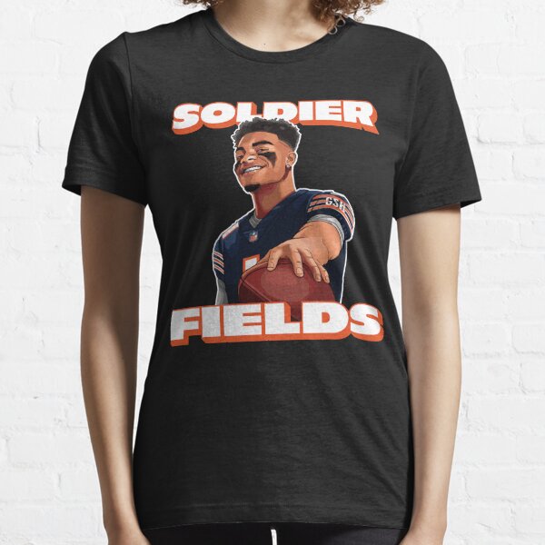 Soldier Fields, Justin Fields, Chicago Bears Essential T-Shirt for Sale by  be-claireful