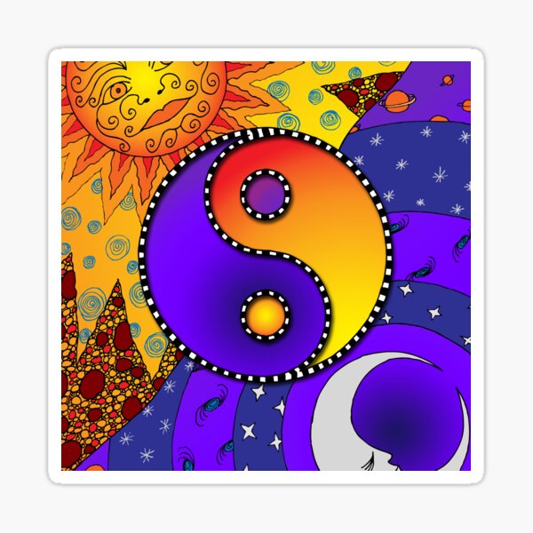 Yin Yang - Sun and Moon Sticker