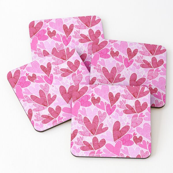 Item preview, Cute Karesansui Valentine Hearts - Girly Pink designed and sold by TigaTiga.