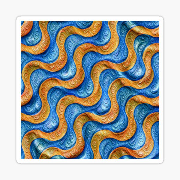 Item preview, Frozen plasticine liquid lines and waves #DeepDream designed and sold by blackhalt.