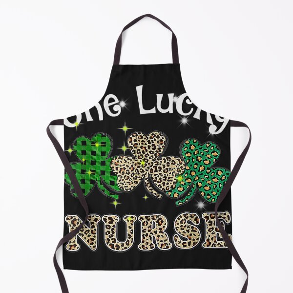 Item preview, One Lucky Nurse Leopard Shamrock Plaid Green Patrick Day designed and sold by Adrianne8429.