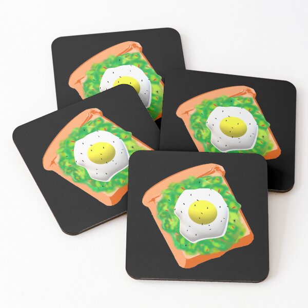 Item preview, Avocado Toast with Egg (Black Background)  designed and sold by ArtByLM.