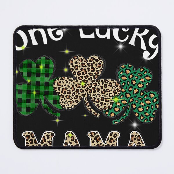 Item preview, One Lucky Mama Leopard Shamrock Plaid Green Patrick Day designed and sold by Adrianne8429.