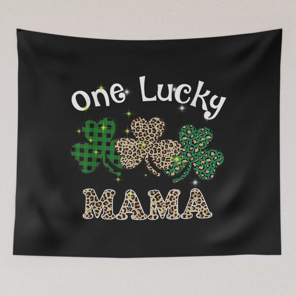 Item preview, One Lucky Mama Leopard Shamrock Plaid Green Patrick Day designed and sold by Adrianne8429.