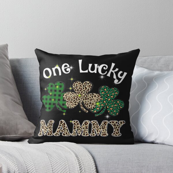 Item preview, One Lucky Mammy Leopard Shamrock Plaid Green Patrick Day designed and sold by Adrianne8429.