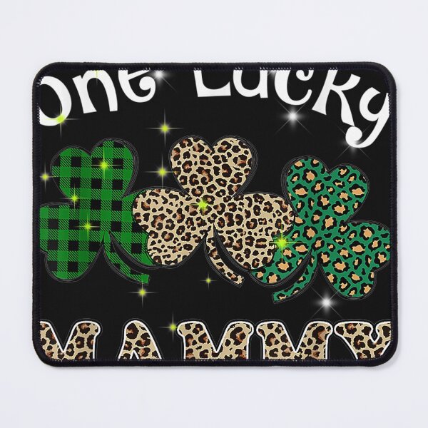 Item preview, One Lucky Mammy Leopard Shamrock Plaid Green Patrick Day designed and sold by Adrianne8429.