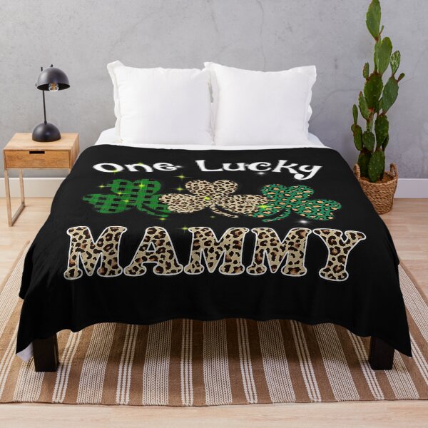 Item preview, One Lucky Mammy Leopard Shamrock Plaid Green Patrick Day designed and sold by Adrianne8429.