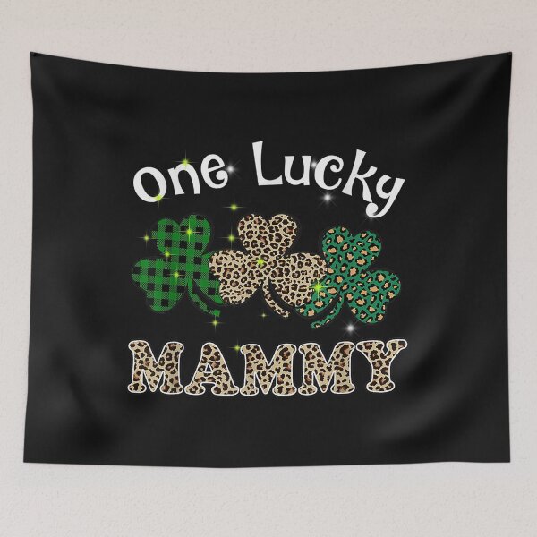 Item preview, One Lucky Mammy Leopard Shamrock Plaid Green Patrick Day designed and sold by Adrianne8429.