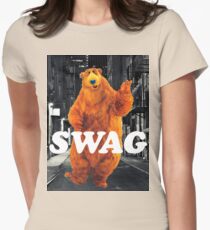 Bear in the hoodSwag Women's Fitted T-Shirt