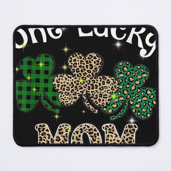 Item preview, One Lucky Mom Leopard Shamrock Plaid Green Patrick Day designed and sold by Adrianne8429.