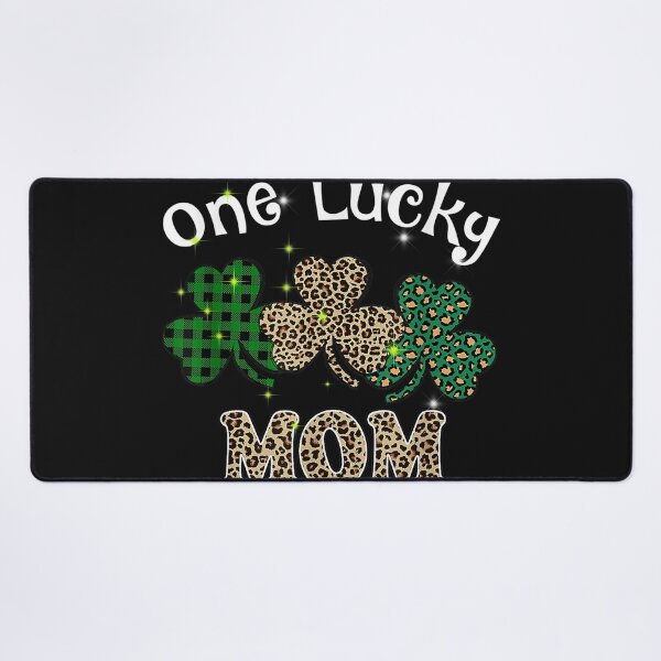 Item preview, One Lucky Mom Leopard Shamrock Plaid Green Patrick Day designed and sold by Adrianne8429.