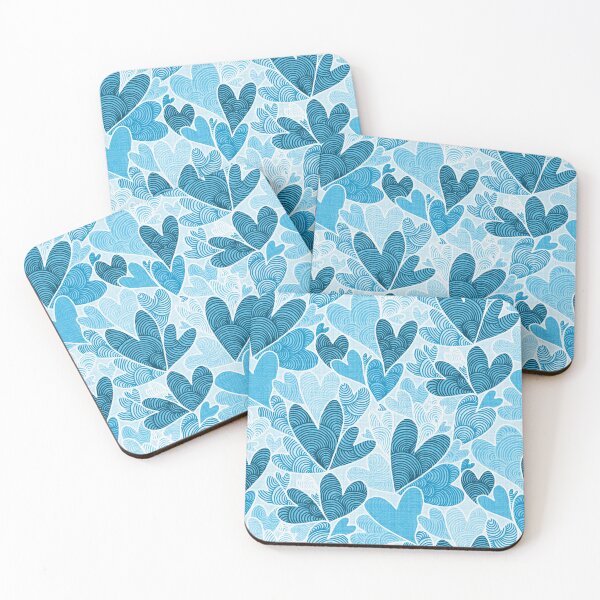 Item preview, Cute Karesansui Valentine Hearts - Baby Blues designed and sold by TigaTiga.