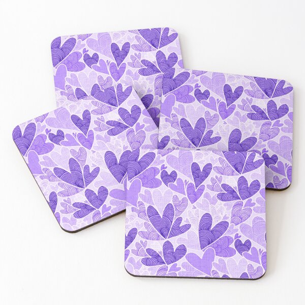 Item preview, Cute Karesansui Valentine Hearts - Purples designed and sold by TigaTiga.