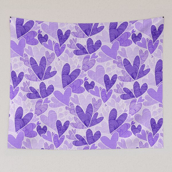Item preview, Cute Karesansui Valentine Hearts - Purples designed and sold by TigaTiga.