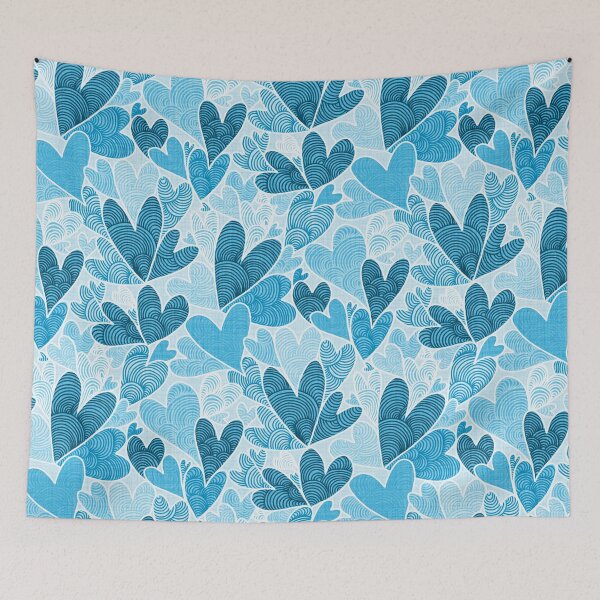 Item preview, Cute Karesansui Valentine Hearts - Baby Blues designed and sold by TigaTiga.