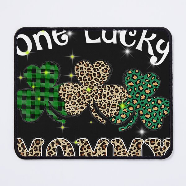 Item preview, One Lucky Mommy Leopard Shamrock Plaid Green Patrick Day designed and sold by Adrianne8429.