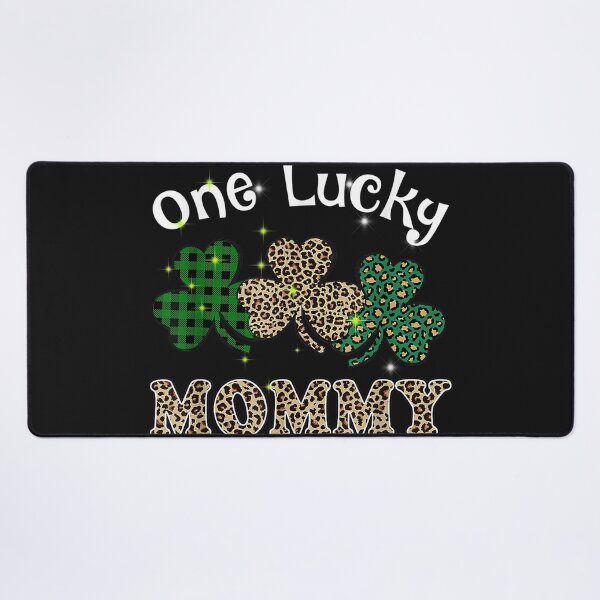 Item preview, One Lucky Mommy Leopard Shamrock Plaid Green Patrick Day designed and sold by Adrianne8429.