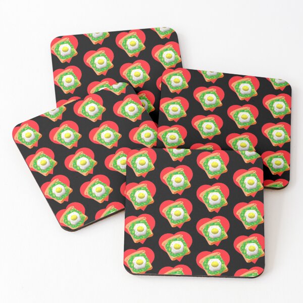 Item preview, Avocado Lovers Avocado Toast with Egg on Heart Pattern  designed and sold by ArtByLM.