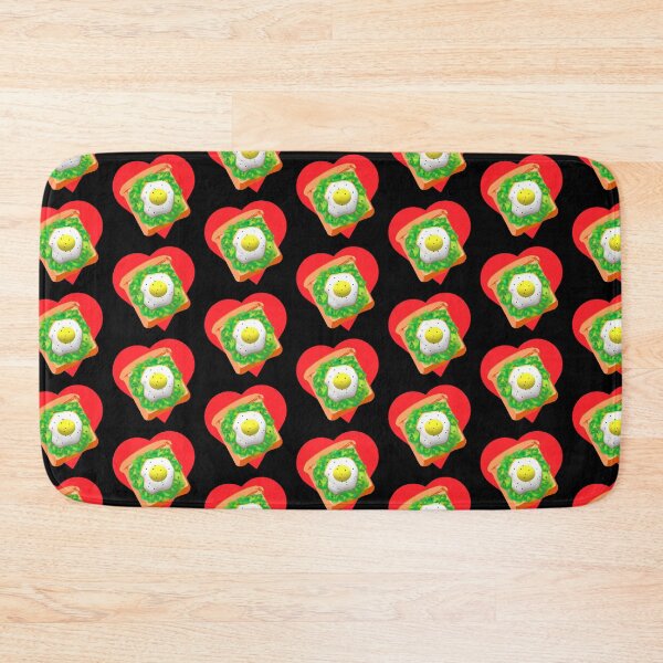 Item preview, Avocado Lovers Avocado Toast with Egg on Heart Pattern  designed and sold by ArtByLM.
