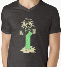 Levitating Island with a Source coming from nowhere Men's V-Neck T-Shirt