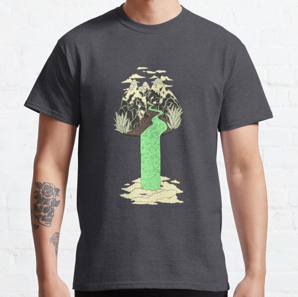 Levitating Island with a Source coming from nowhere Classic T-Shirt