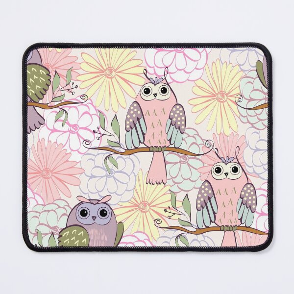 Item preview, Cartoon owl with flowers designed and sold by Mnightsa.