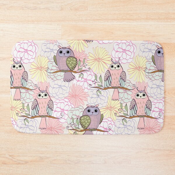 Item preview, Cartoon owl with flowers designed and sold by Mnightsa.