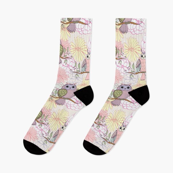 Item preview, Cartoon owl with flowers designed and sold by Mnightsa.