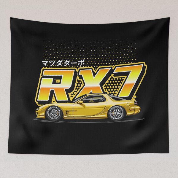 Item preview, RX7 FD Retro Style (Sunshine Yellow) designed and sold by JioojiProject.