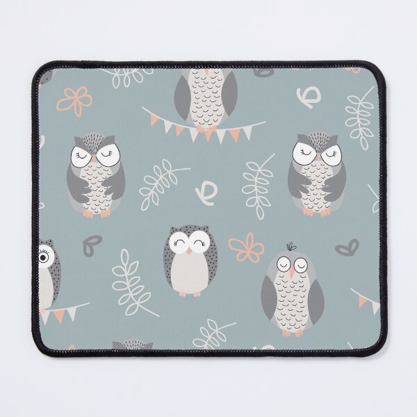 Item preview, Cute owls on light blue designed and sold by Mnightsa.