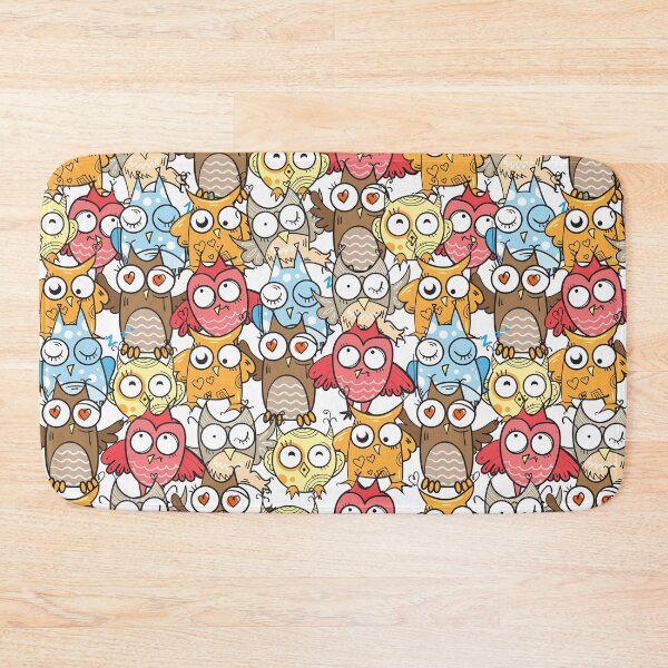 Item preview, Cartoon owls on white designed and sold by Mnightsa.