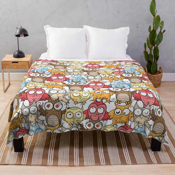 Item preview, Cartoon owls on white designed and sold by Mnightsa.