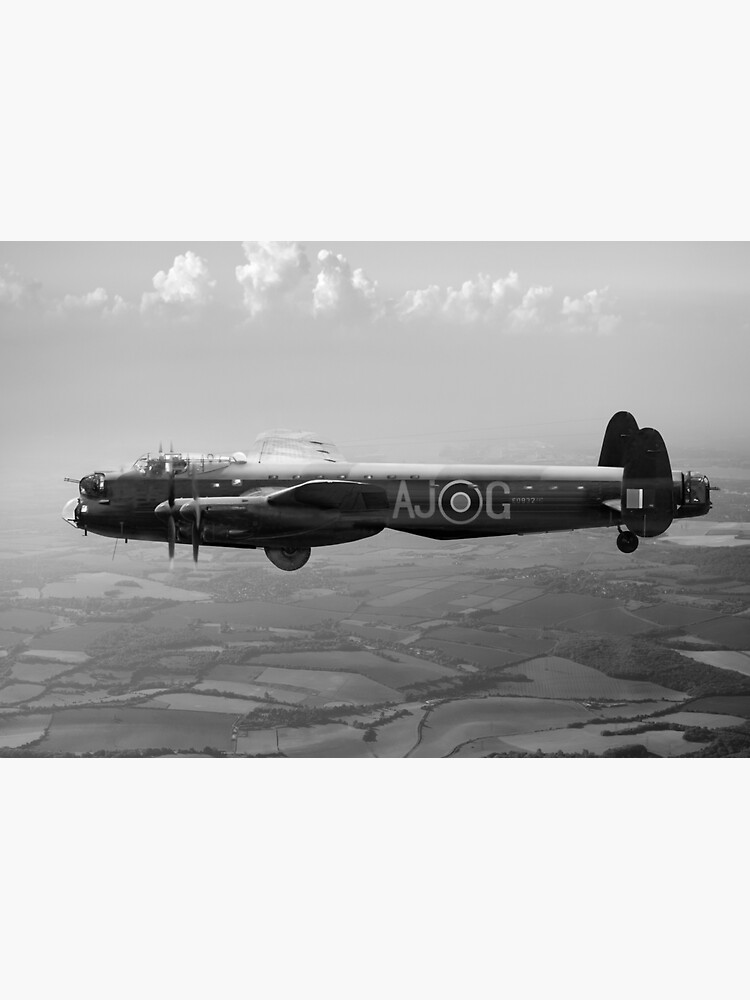 Dambusters Lancaster AJ-G carrying Upkeep, B&W version by garyeason