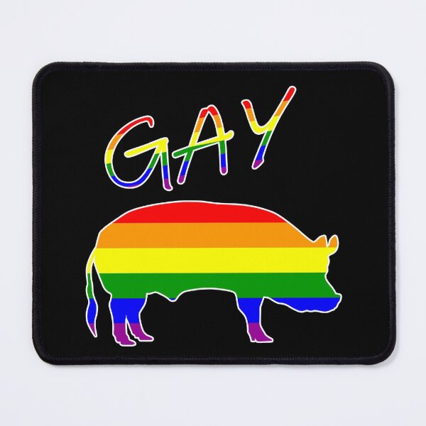 Item preview, Gay Rainbow Pig Graphic designed and sold by LthrDaddyBear.